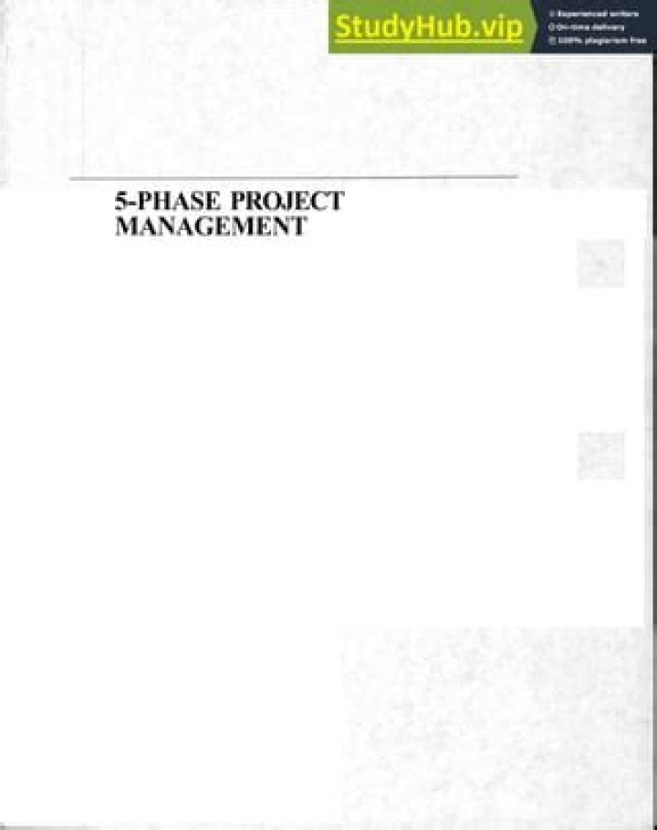 5-Phase Project Management PDF: Step-by-Step Guide to Successful Project Execution