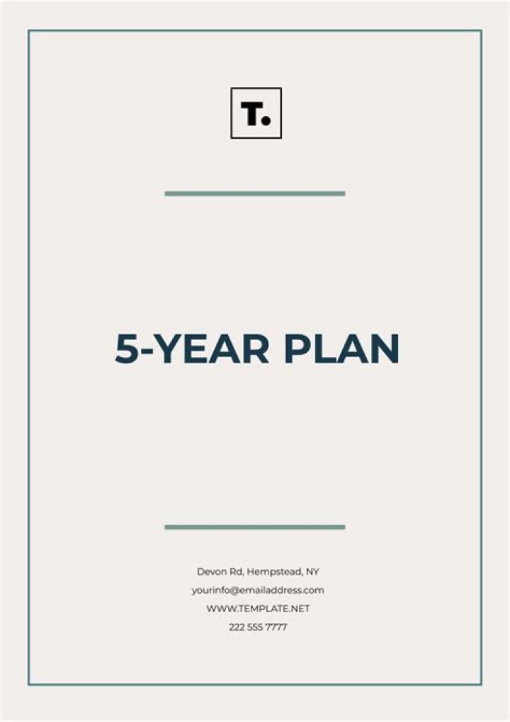 5 Year Plan Template PDF for Long-Term Success