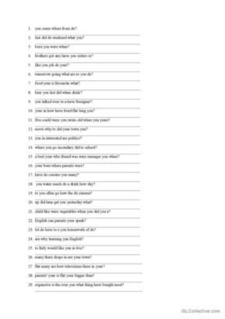 50 Basic English Questions PDF for Free Download