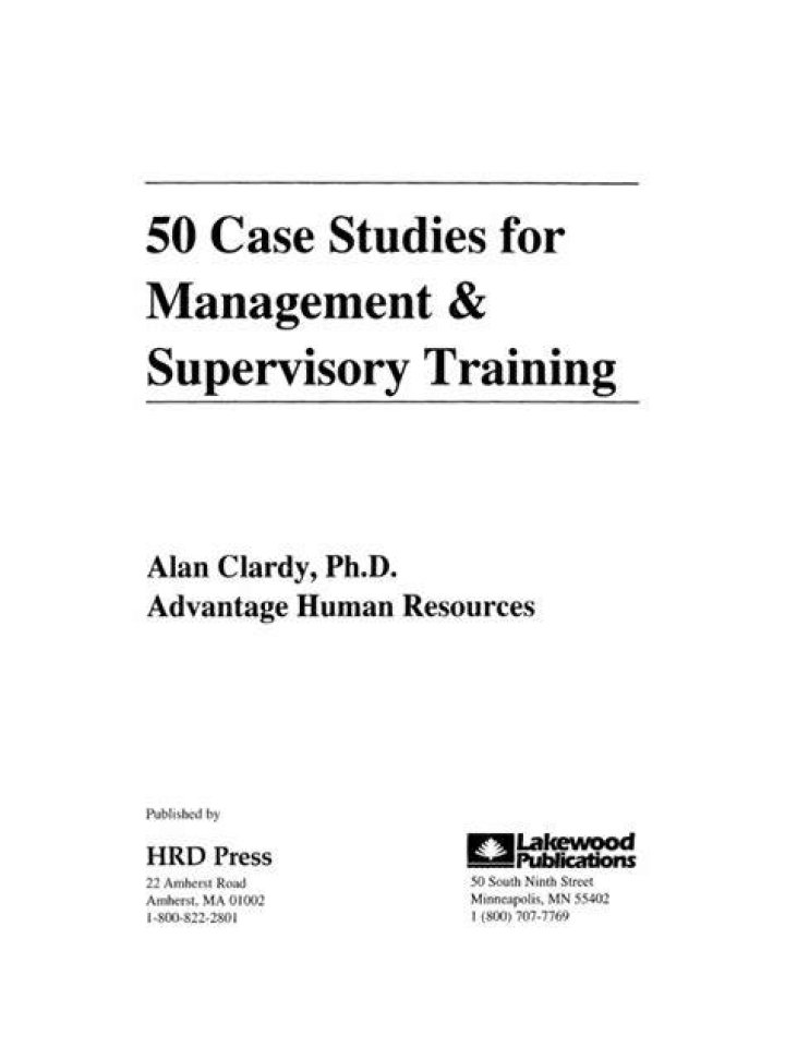 50 Case Studies for Management & Supervisory Training PDF: Practical Insights