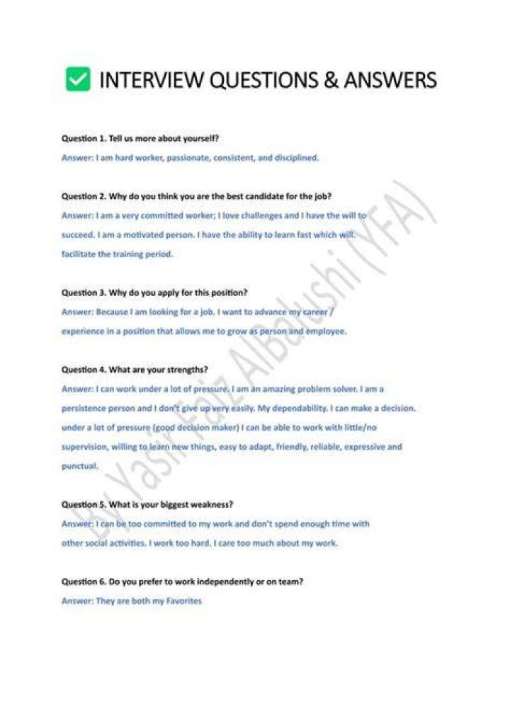 50 Interview Questions and Answers PDF Download