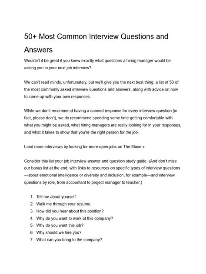 50 Most Common Interview Questions and Answers PDF – Master Every Job Interview