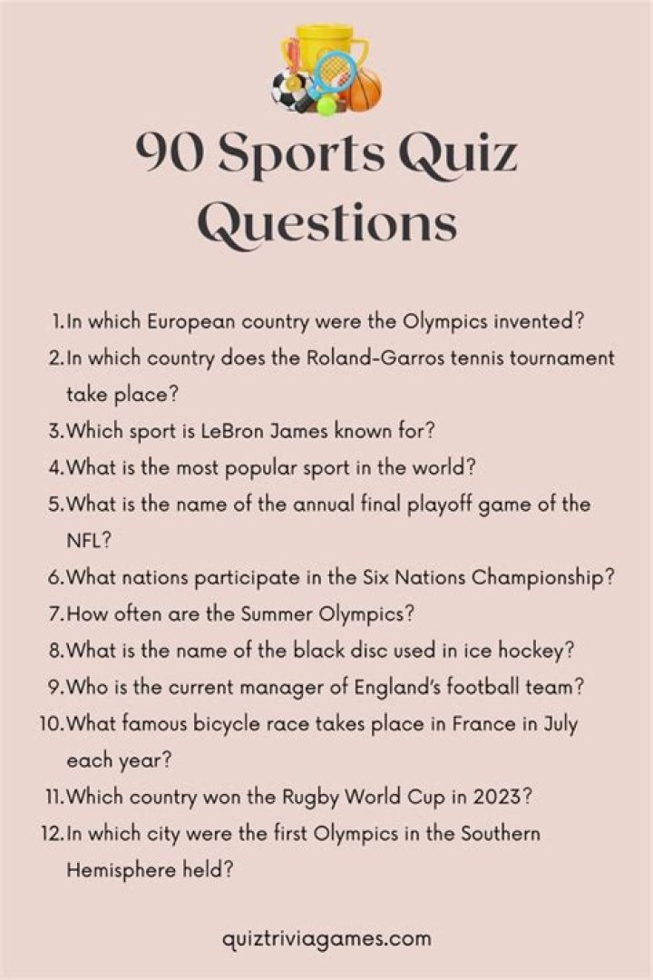 50 Sports Questions & Answers PDF – Master Every Game