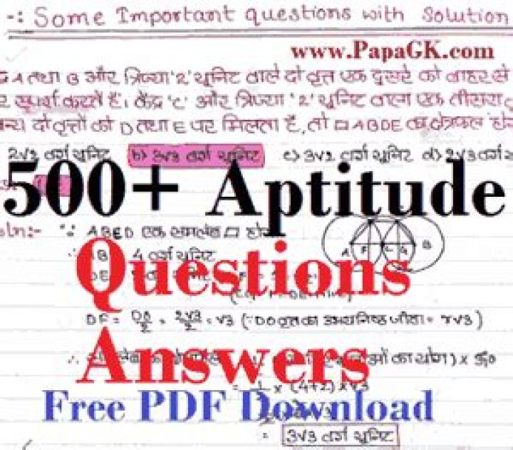 500 Aptitude Questions PDF – Master Your Interview & Test Prep