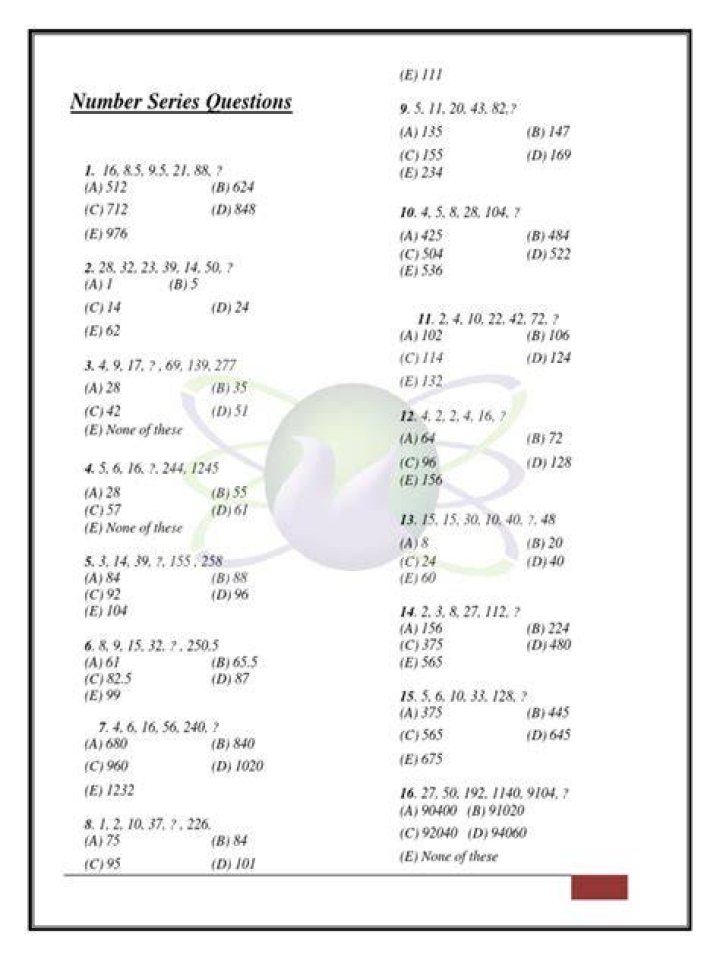 500 Number Series Questions PDF – Practice & Master Math Series