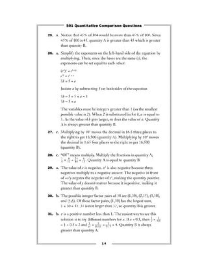501 Quantitative Comparison Questions PDF: Master Data Analysis & Testing