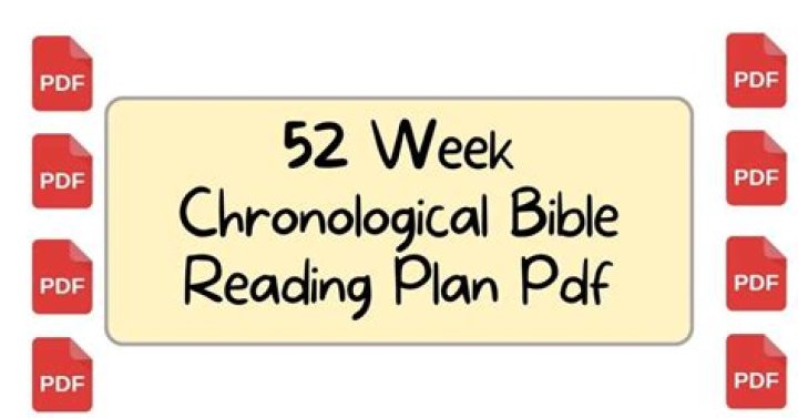 52-Week Bible Reading Plan PDF: Chronological Journey Through Scripture