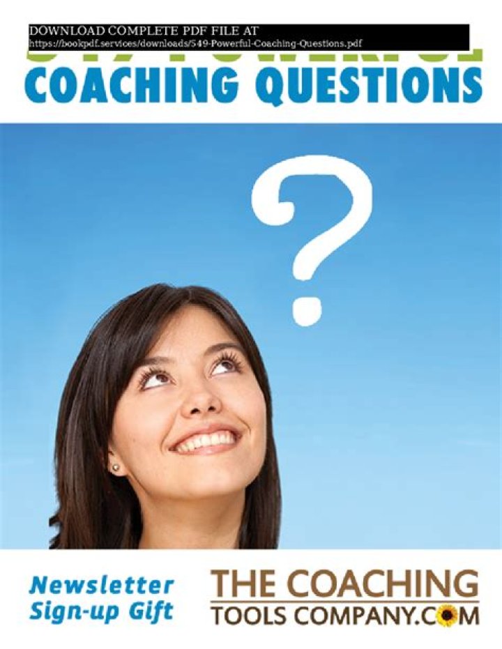 549 Powerful Coaching Questions PDF for Personal Growth