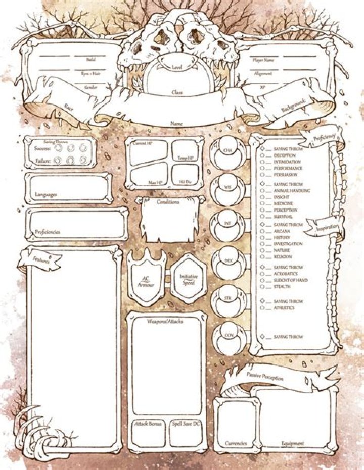 Download Free 5e PDF Character Sheet for Dungeons & Dragons