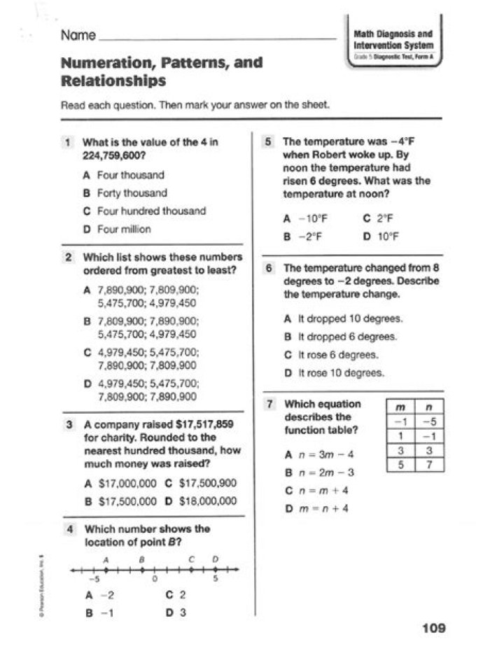 5th Grade Assessment Test PDF: Free Practice Worksheets