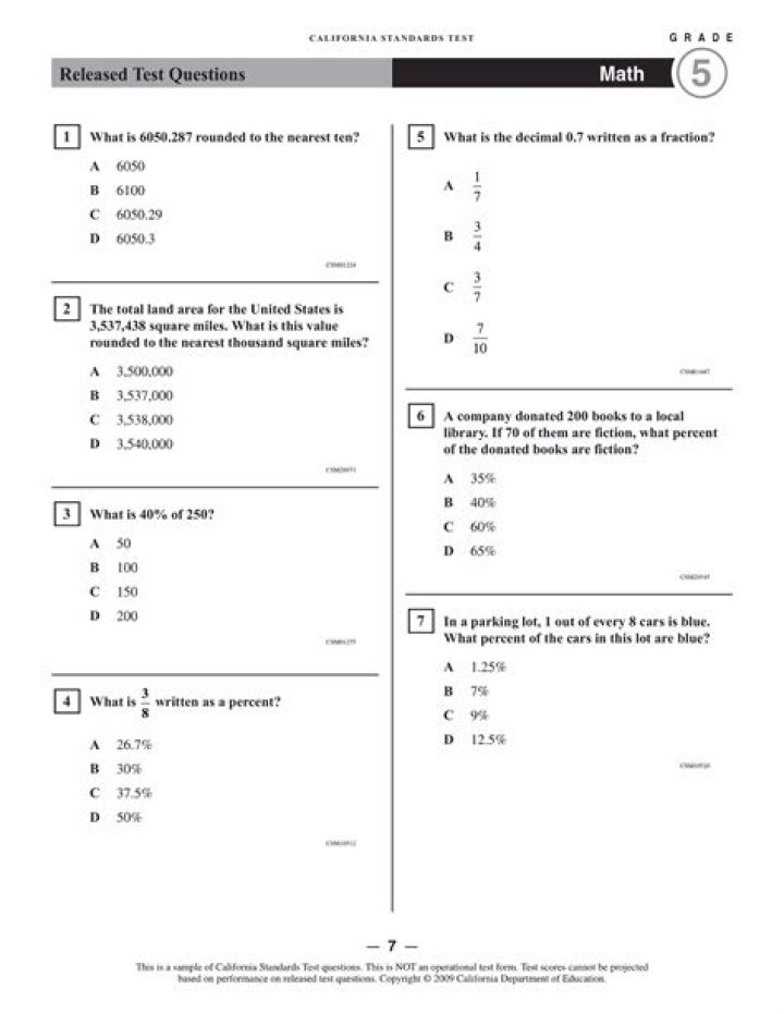 5th Grade Common Core Math Test PDF – Practice & Preparation