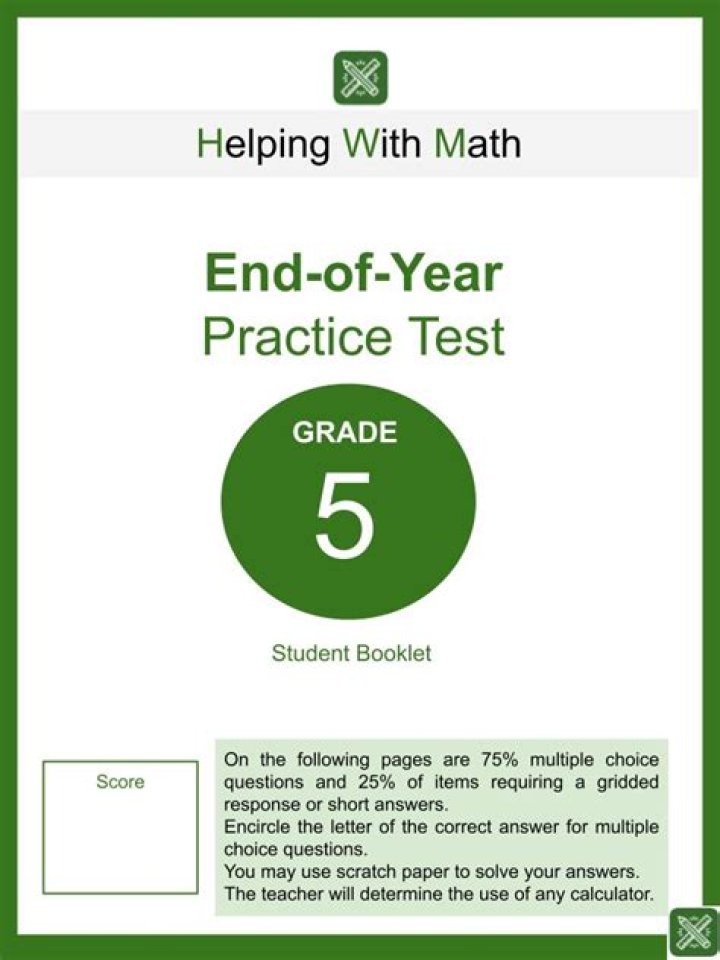 5th Grade End of Year Science Test PDF – Full Practice Exam