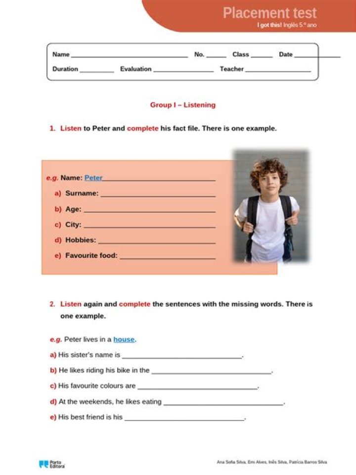 5th Grade English Placement Test PDF – Accurate Practice & Skill Assessment