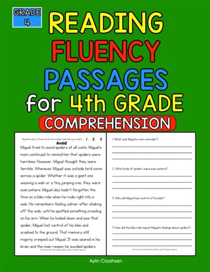 5th Grade Fluency Passages with Comprehension Questions PDF