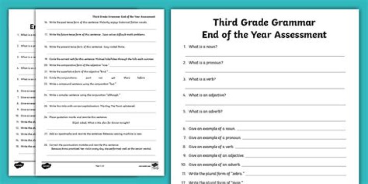 5th Grade Grammar Test PDF Aligned with California Standards