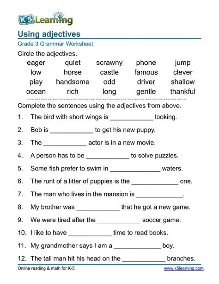 Free 5th Grade Grammar Test PDF – Instant Download & Practice
