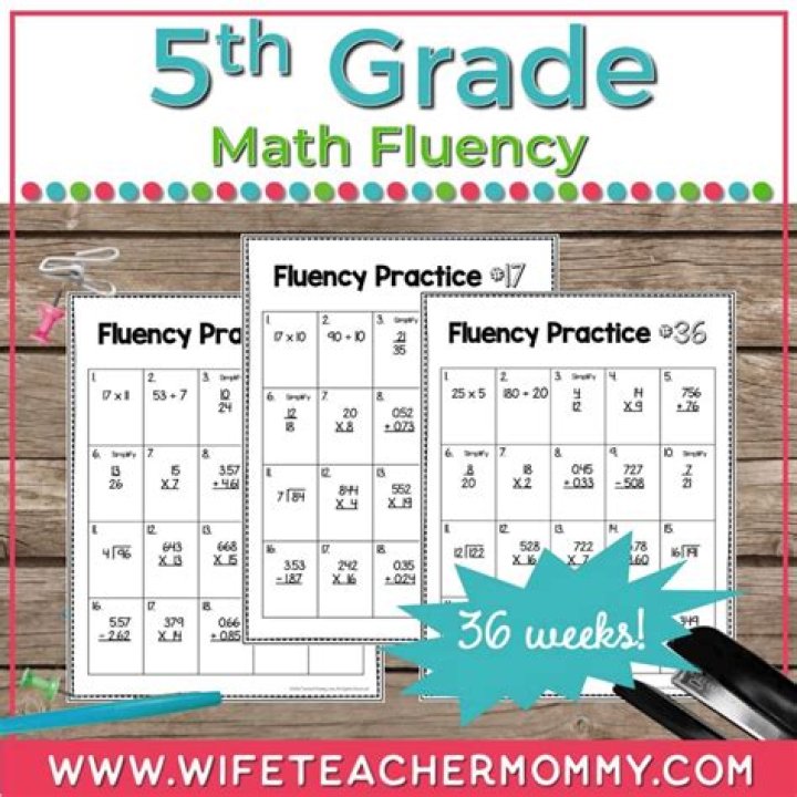 5th Grade Math Fluency Worksheets PDF – Instant Practice & Mastery