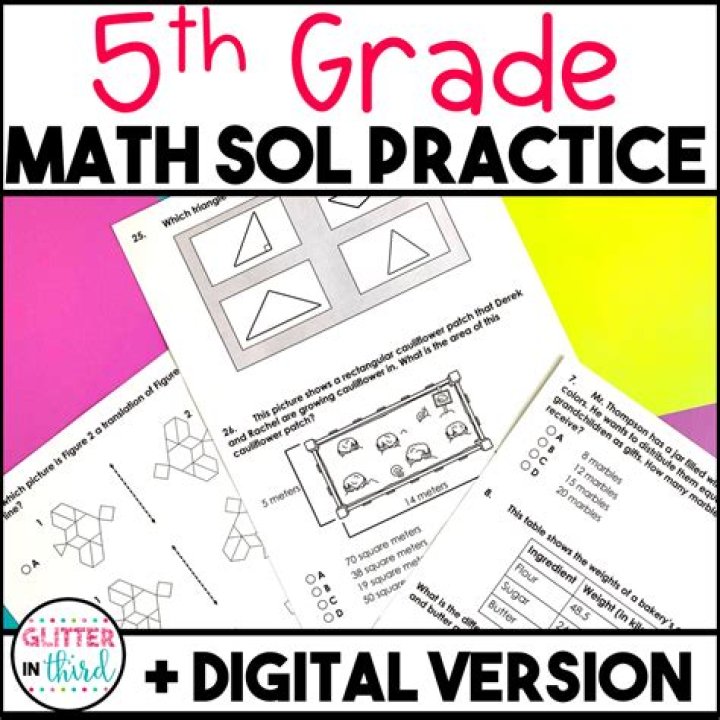 5th Grade Math Sol Practice Test PDF – Instant Download