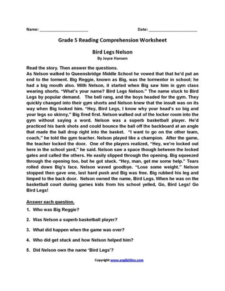 Free 5th Grade Reading Comprehension Test PDF – Instant Download