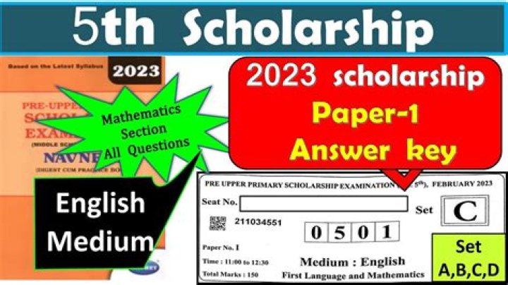 5th Scholarship Answer Key PDF Download