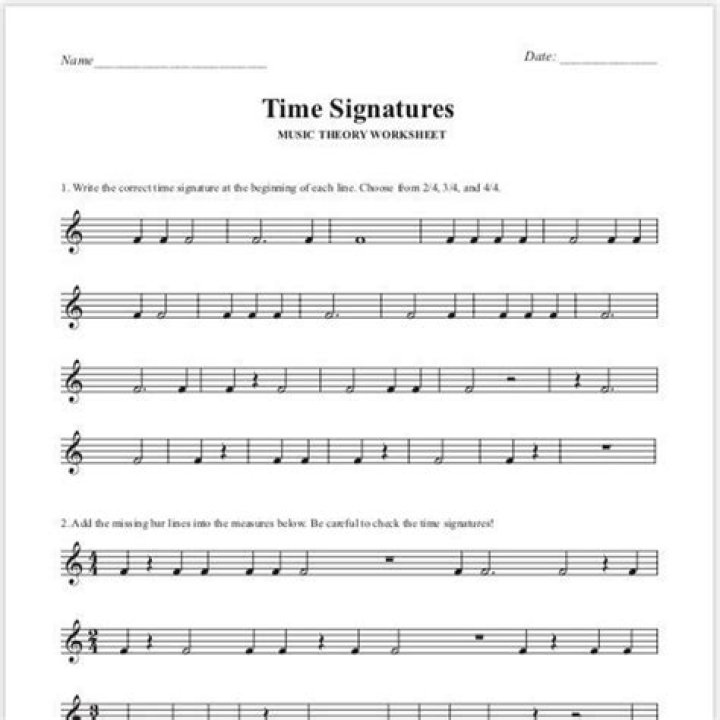 Free 6/8 Time Signature Worksheet PDF for Musicians