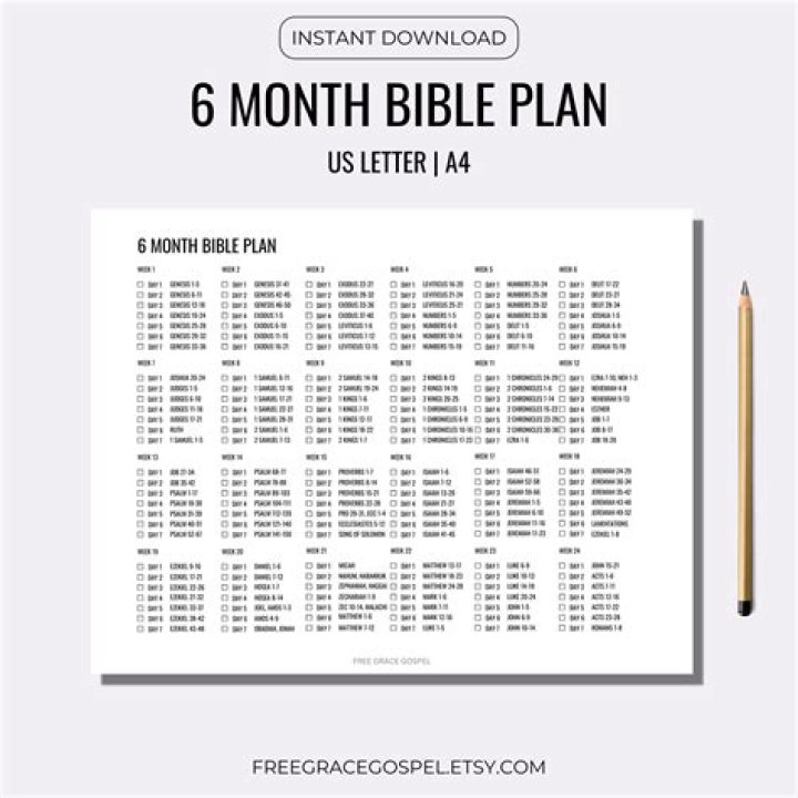 6-Month Bible Reading Plan PDF – Daily Devotionals & Study Guide