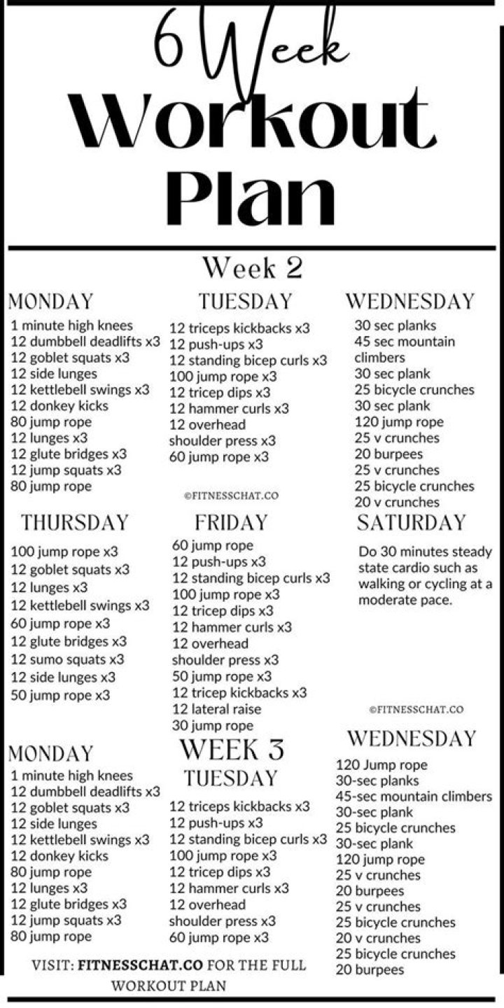 6-Week Home Workout Plan PDF – Get Fit at Home in Just 6 Weeks