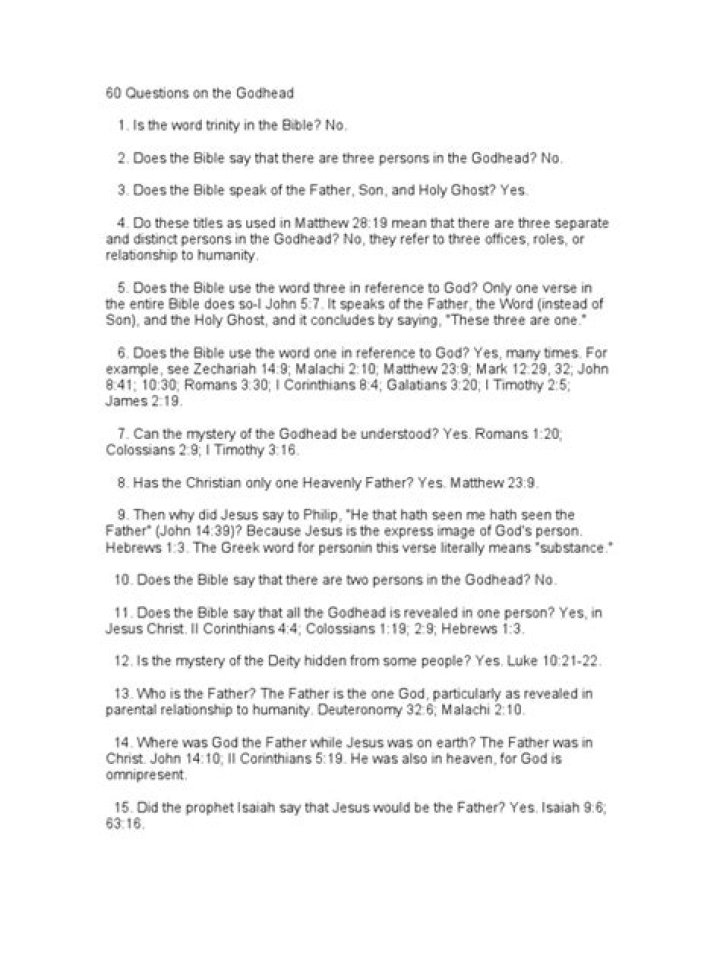 60 Powerful Questions on the Godhead PDF: Deep Insights into Divine Nature