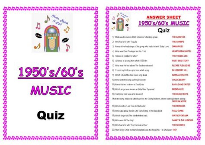 60s and 70s Music Quiz Questions & Answers PDF for Fun