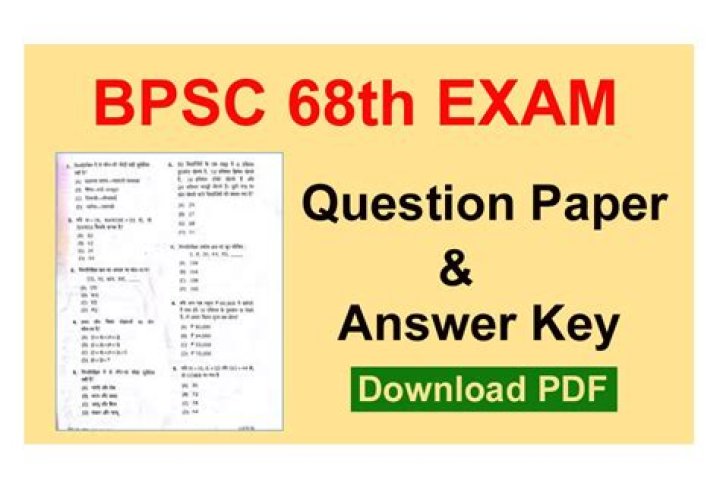 68th BPSC Prelims Question Paper with Answers PDF - Complete Set