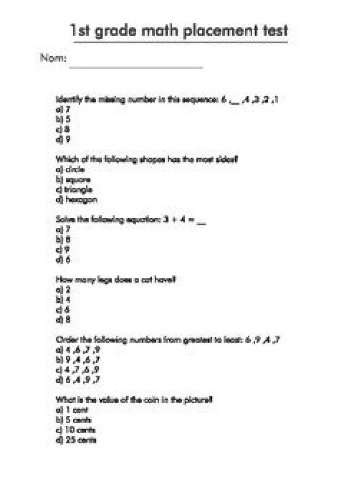 6th Grade Advanced Placement Test PDF Download – Full Practice