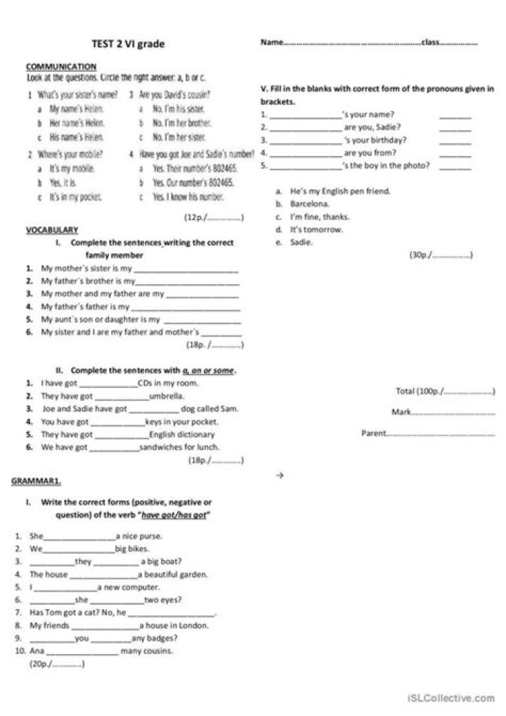 Free 6th Grade English Test PDF – Practice & Prepare Now