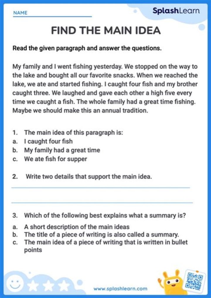 6th Grade Main Idea Reading Test PDF – Practice & Strategies