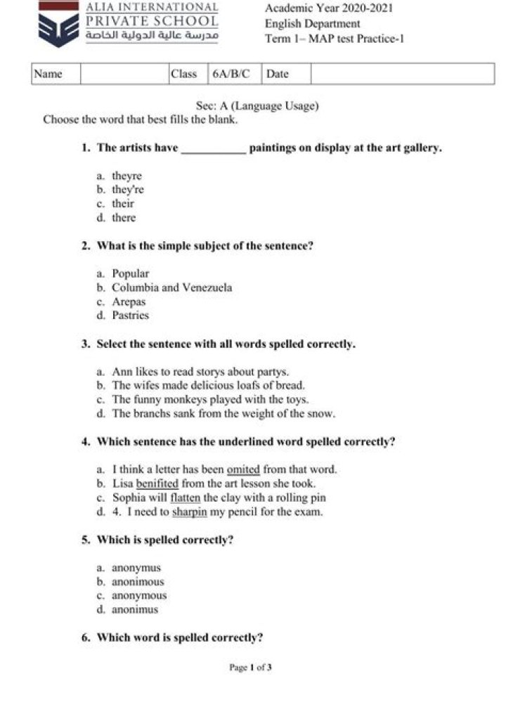 6th Grade Map Test Practice PDF – Instant Free Worksheets