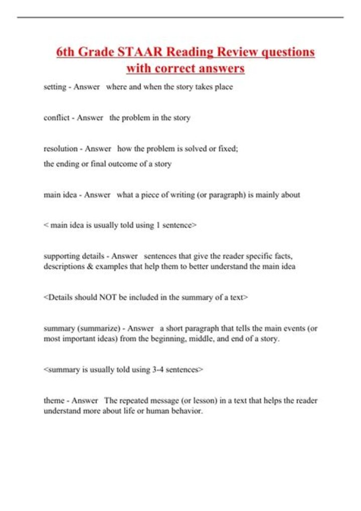 2014 6th Grade STAAR Reading Test PDF – Practice & Prep