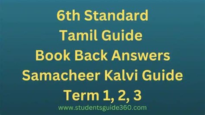 6th Tamil Book Back One Mark Questions & Answers PDF