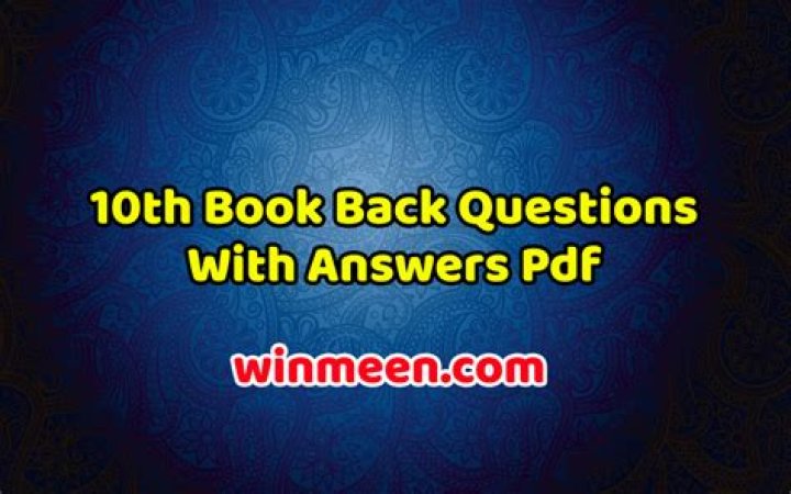 6th to 10th Book Back Questions & Answers PDF Download