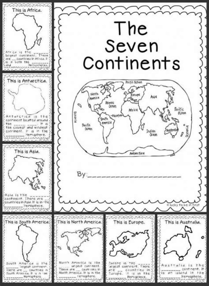 7 Continents Worksheet PDF for Students