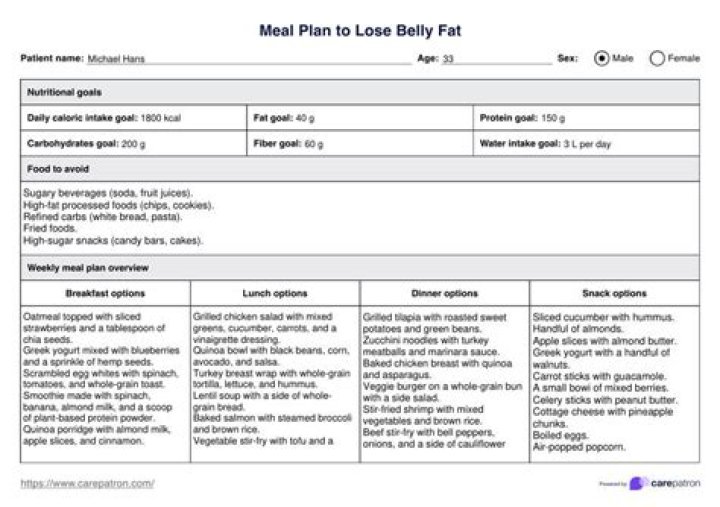 7-Day Meal Plan to Lose Belly Fat – PDF Guide