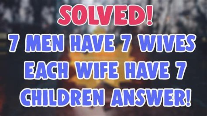 7 Men Have 7 Wives Riddle Answer PDF: Solve the Classic Marriage Puzzle
