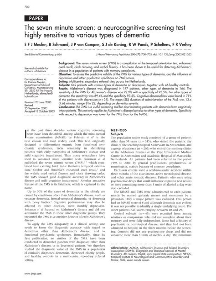 7-Minute Screen Test PDF: Quick Performance Result Evaluation