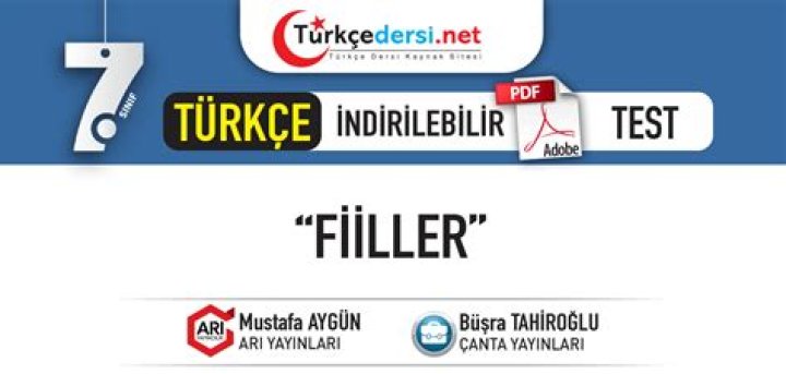 7. Sınıf Fiiller Test PDF – Practice & Improve Fluency