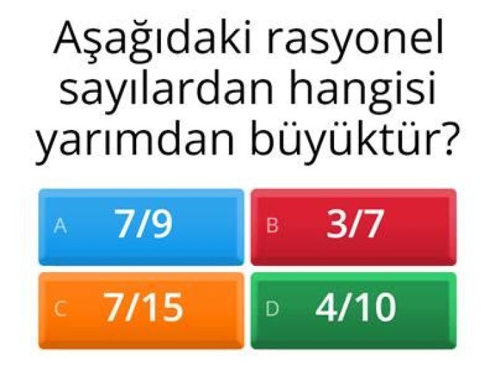 7 Sınıf Rasyonel Sayılar Sayıları Doğrusunda Gösteresi Test PDF