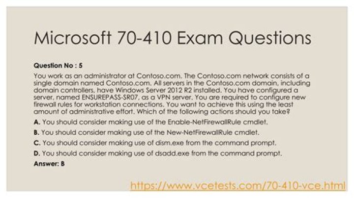 70-410 Exam Questions & Answers PDF 2019: Complete Practice Set