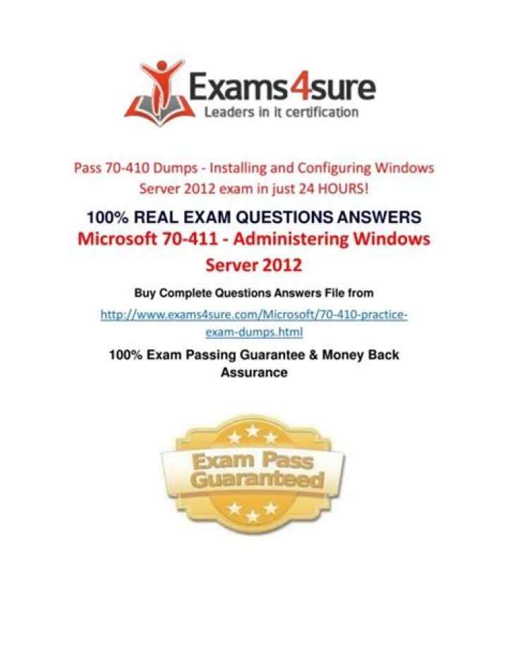 70 410 Exam Questions PDF – Practice Tests & Solutions