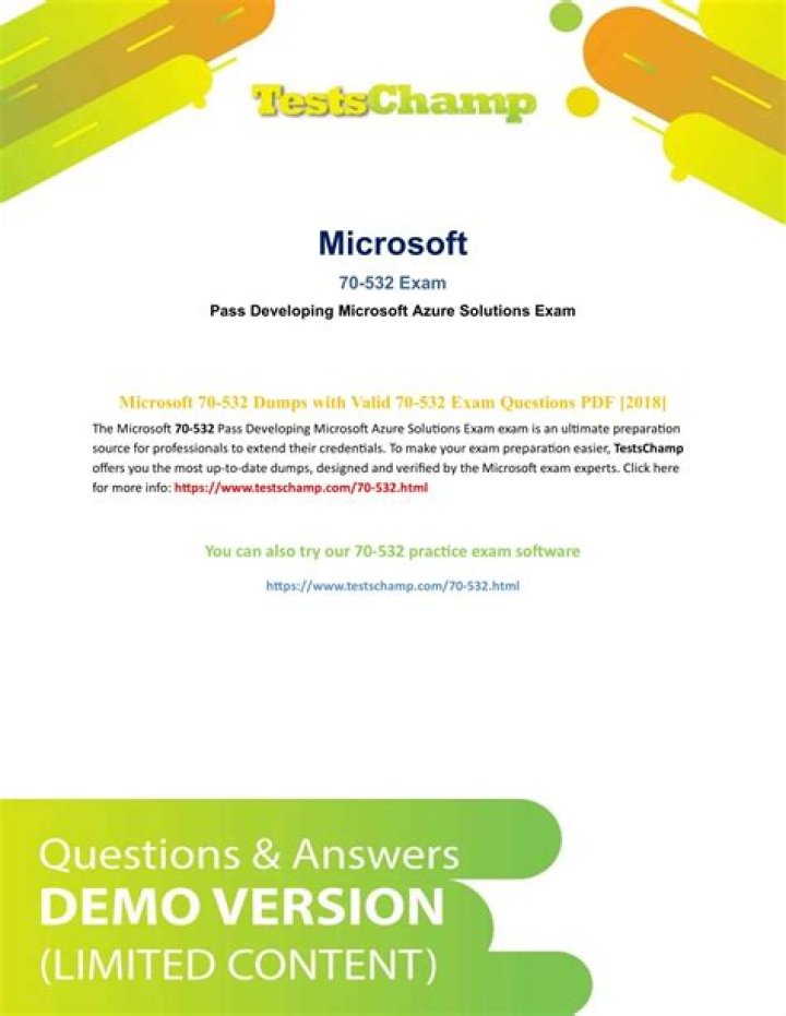 70 532 Exam Questions PDF: Practice & Prep Download