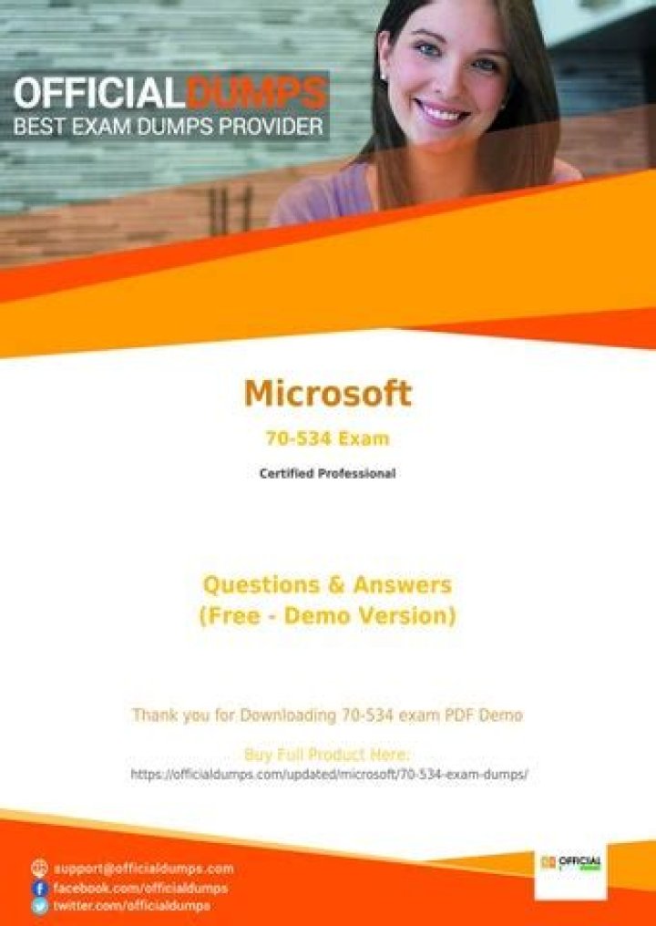 70-534 Exam Questions PDF: Practice Tests & Study Guide