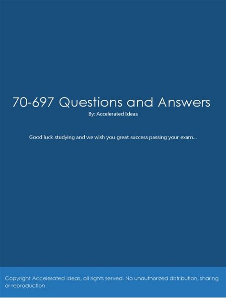 70-697 PDF 121 Questions & Answers – Master the Exam