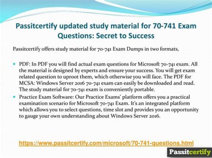 70-741 Exam Questions PDF: Complete Practice & Solved Answers