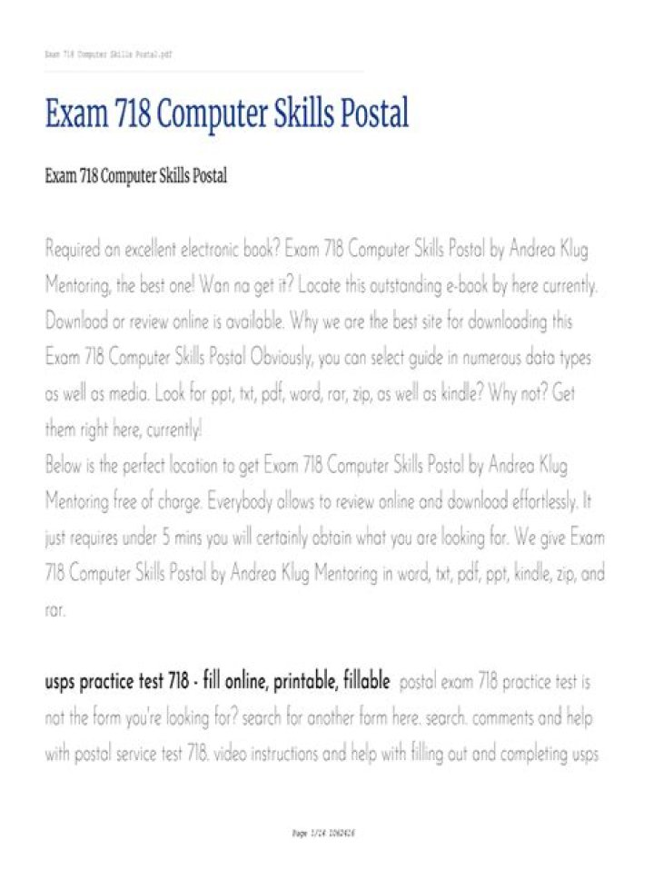 Master the 718 Computer Skills Test PDF – Full Preparation Guide